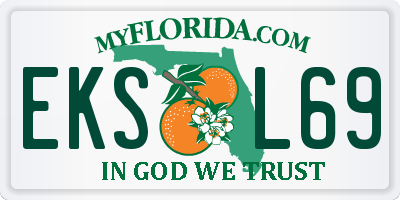 FL license plate EKSL69