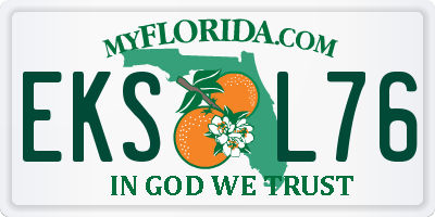FL license plate EKSL76