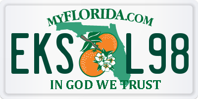 FL license plate EKSL98