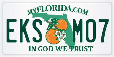 FL license plate EKSM07