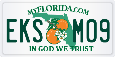 FL license plate EKSM09