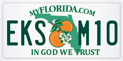 FL license plate EKSM10