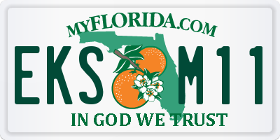 FL license plate EKSM11