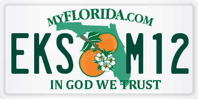 FL license plate EKSM12