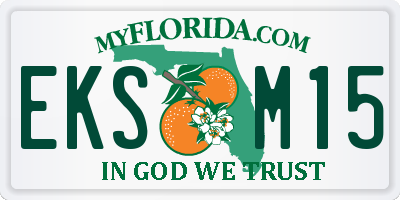 FL license plate EKSM15