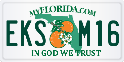FL license plate EKSM16