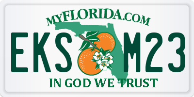 FL license plate EKSM23