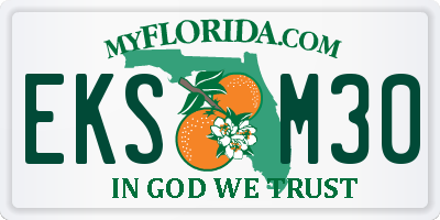FL license plate EKSM30