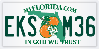 FL license plate EKSM36