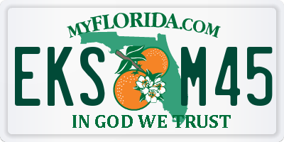 FL license plate EKSM45