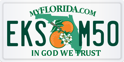 FL license plate EKSM50