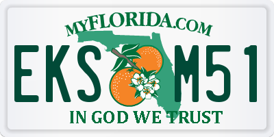 FL license plate EKSM51