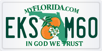 FL license plate EKSM60