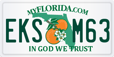 FL license plate EKSM63