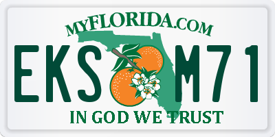 FL license plate EKSM71