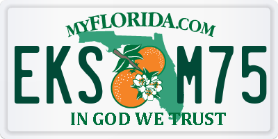 FL license plate EKSM75