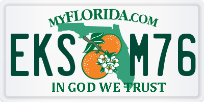 FL license plate EKSM76