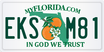 FL license plate EKSM81