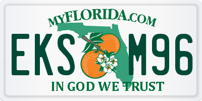 FL license plate EKSM96