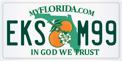 FL license plate EKSM99