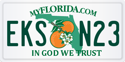 FL license plate EKSN23