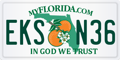 FL license plate EKSN36