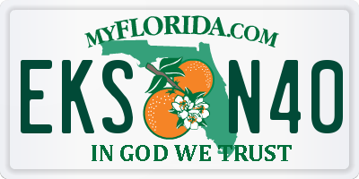 FL license plate EKSN40