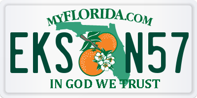 FL license plate EKSN57