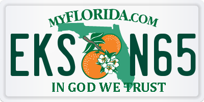 FL license plate EKSN65