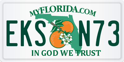 FL license plate EKSN73
