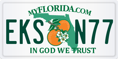 FL license plate EKSN77