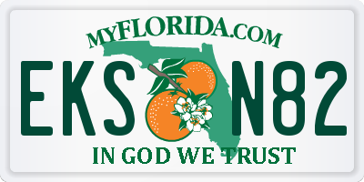 FL license plate EKSN82