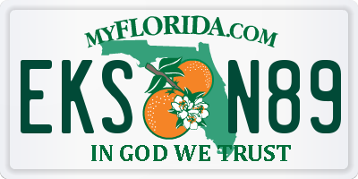 FL license plate EKSN89