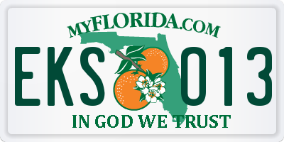 FL license plate EKSO13