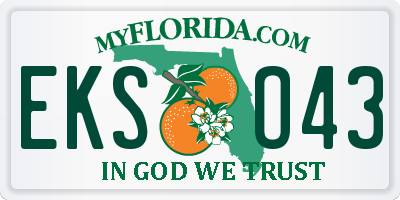 FL license plate EKSO43