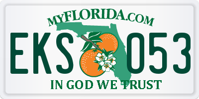 FL license plate EKSO53