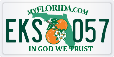 FL license plate EKSO57