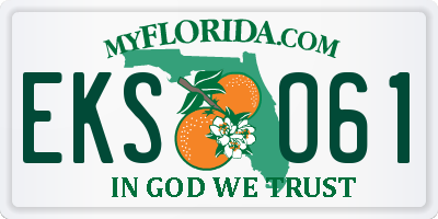 FL license plate EKSO61