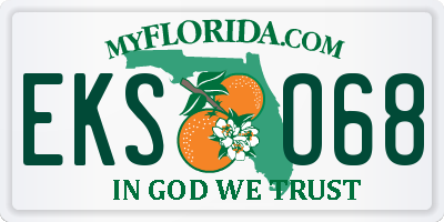 FL license plate EKSO68