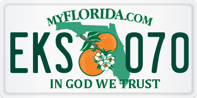 FL license plate EKSO70