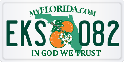 FL license plate EKSO82
