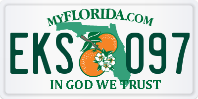 FL license plate EKSO97