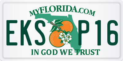 FL license plate EKSP16