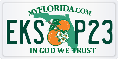 FL license plate EKSP23