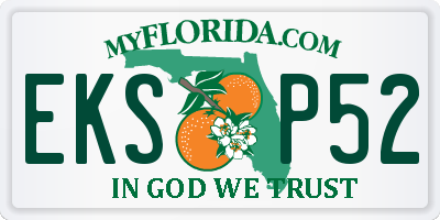 FL license plate EKSP52