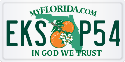 FL license plate EKSP54