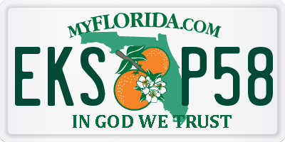 FL license plate EKSP58