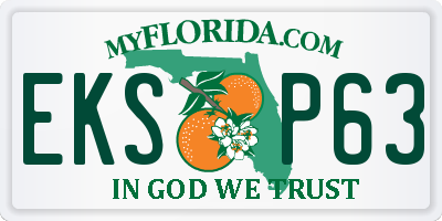 FL license plate EKSP63