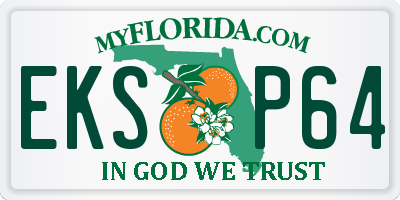 FL license plate EKSP64