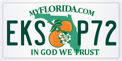 FL license plate EKSP72